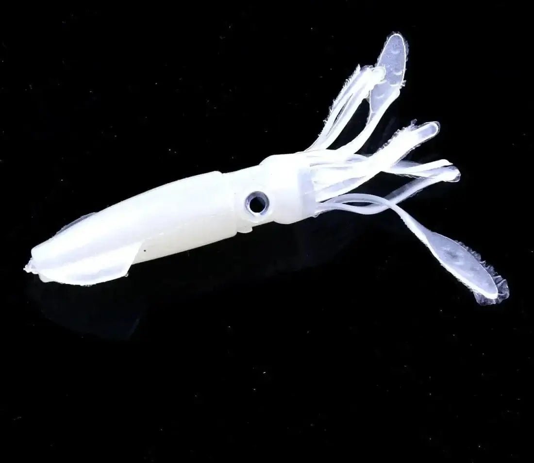 China China 100mm / Color 2 BURLE Luminous Soft Lures Mix Oiled Octopus Soft Skirts Squid Lures Artificial Soft Squid Jig Custom Fishing Lures