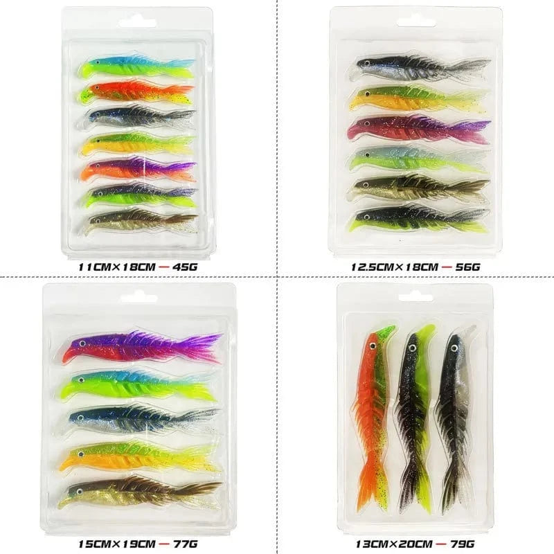 China China 10cm 6Pcs 8/10/13cm Fishing Supplies Soft Fishing Lures Sea Boat Double Color Scissors Tail Fish Multi-section Soft Bait Fishing Lure