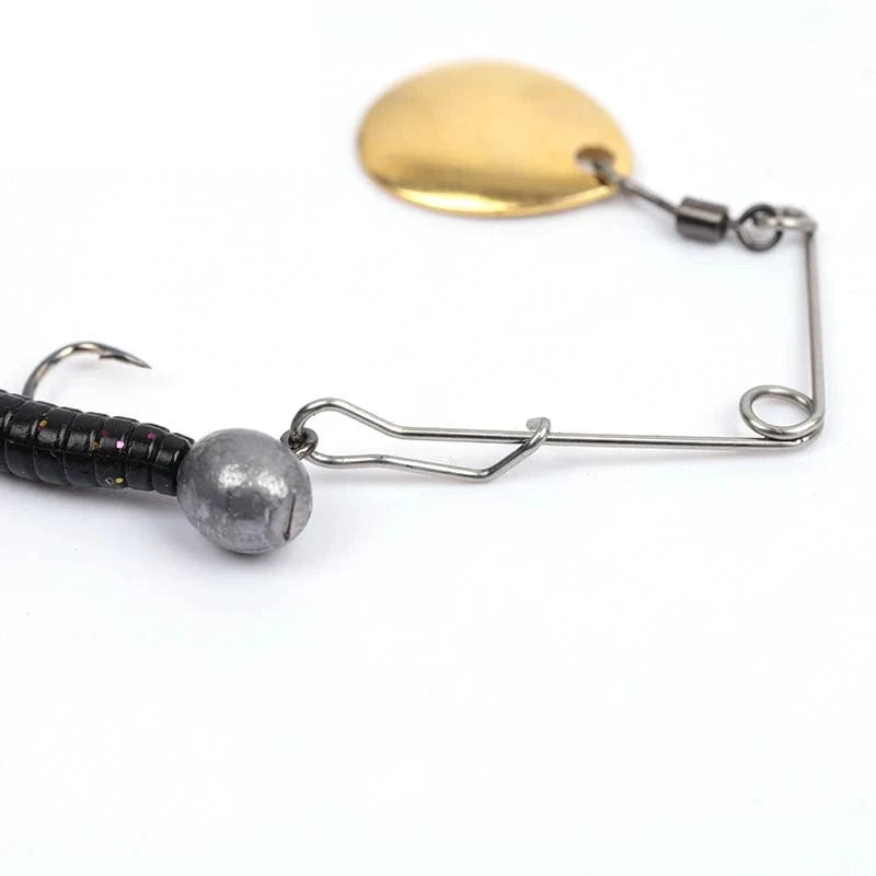 China China 10pcs 1.2g Spinner Fishing Lure Bait Spoon Swisher Buzzbait Bass Wire Bait Popper Vib Spinnerbait Lures Tackle Barb Pesca