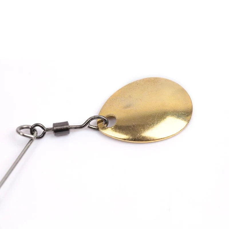 China China 10pcs 1.2g Spinner Fishing Lure Bait Spoon Swisher Buzzbait Bass Wire Bait Popper Vib Spinnerbait Lures Tackle Barb Pesca