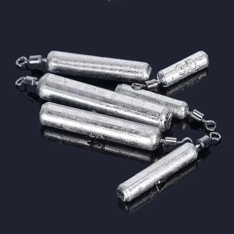 China China 10pcs Fishing Weight Sinker Set 5g 10g 20g Carp Fish Baits Elongated Shape Weights Fishing Tackle Accessories
