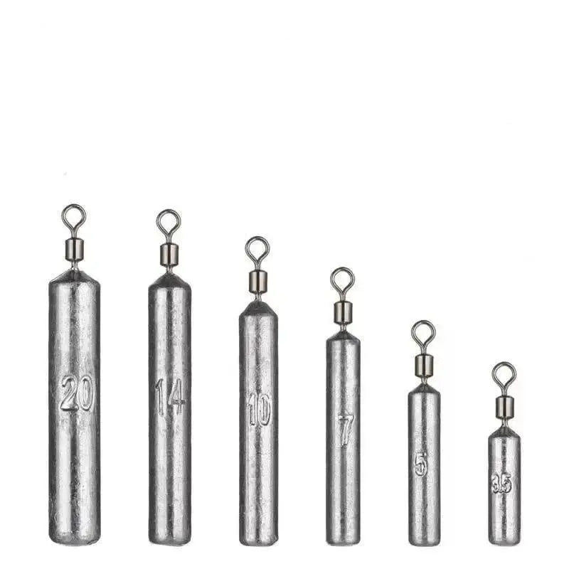 China China 10pcs Fishing Weight Sinker Set 5g 10g 20g Carp Fish Baits Elongated Shape Weights Fishing Tackle Accessories