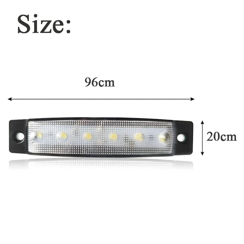 China China 10pcs Marine Boat Waterproof 12V 24V 6 LED Lamp Cabin Deck Courtesy Light Stern Transom Lights Blue For Small Boat Sailboat