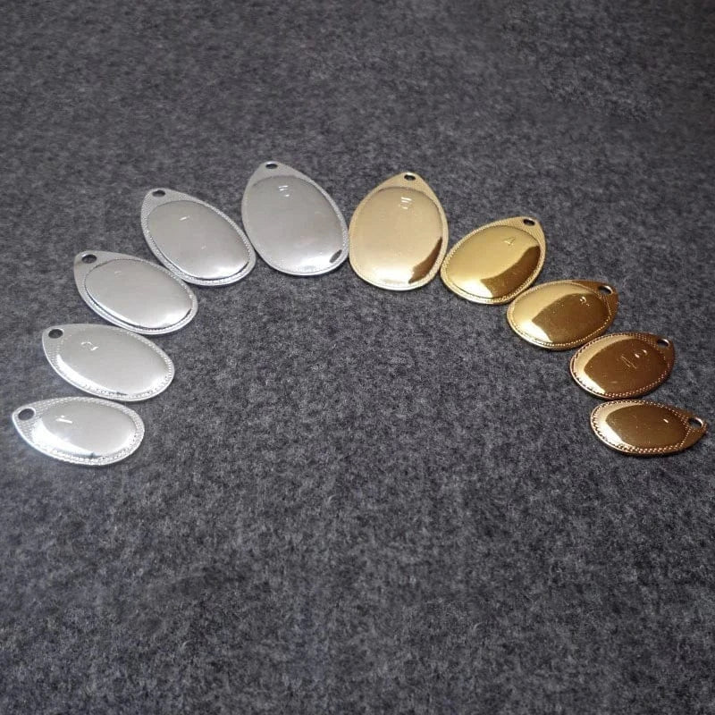 China China 10pcs Nickel Plating Steel Colorado Spinner Smooth Buzz Blades Finish For Spinner baits Fishing Lure Making Parts Component