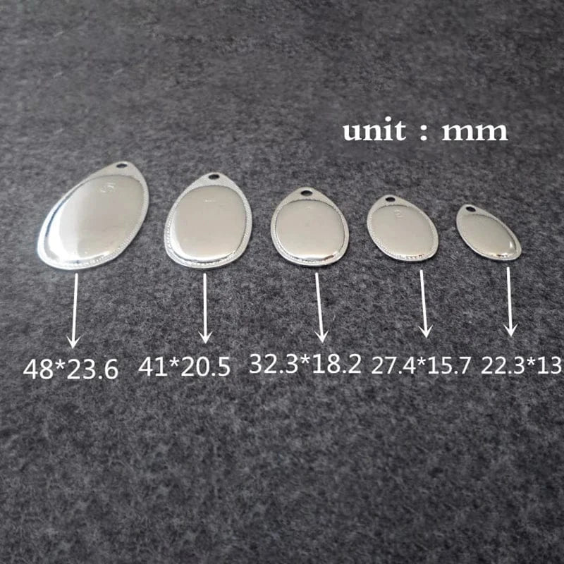 China China 10pcs Nickel Plating Steel Colorado Spinner Smooth Buzz Blades Finish For Spinner baits Fishing Lure Making Parts Component