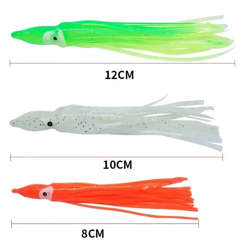 China China 10PCS Rubber Squid Skirts 8cm 10cm 12cm Octopus Soft Fishing Lures Tuna Sailfish Baits Mix Colors