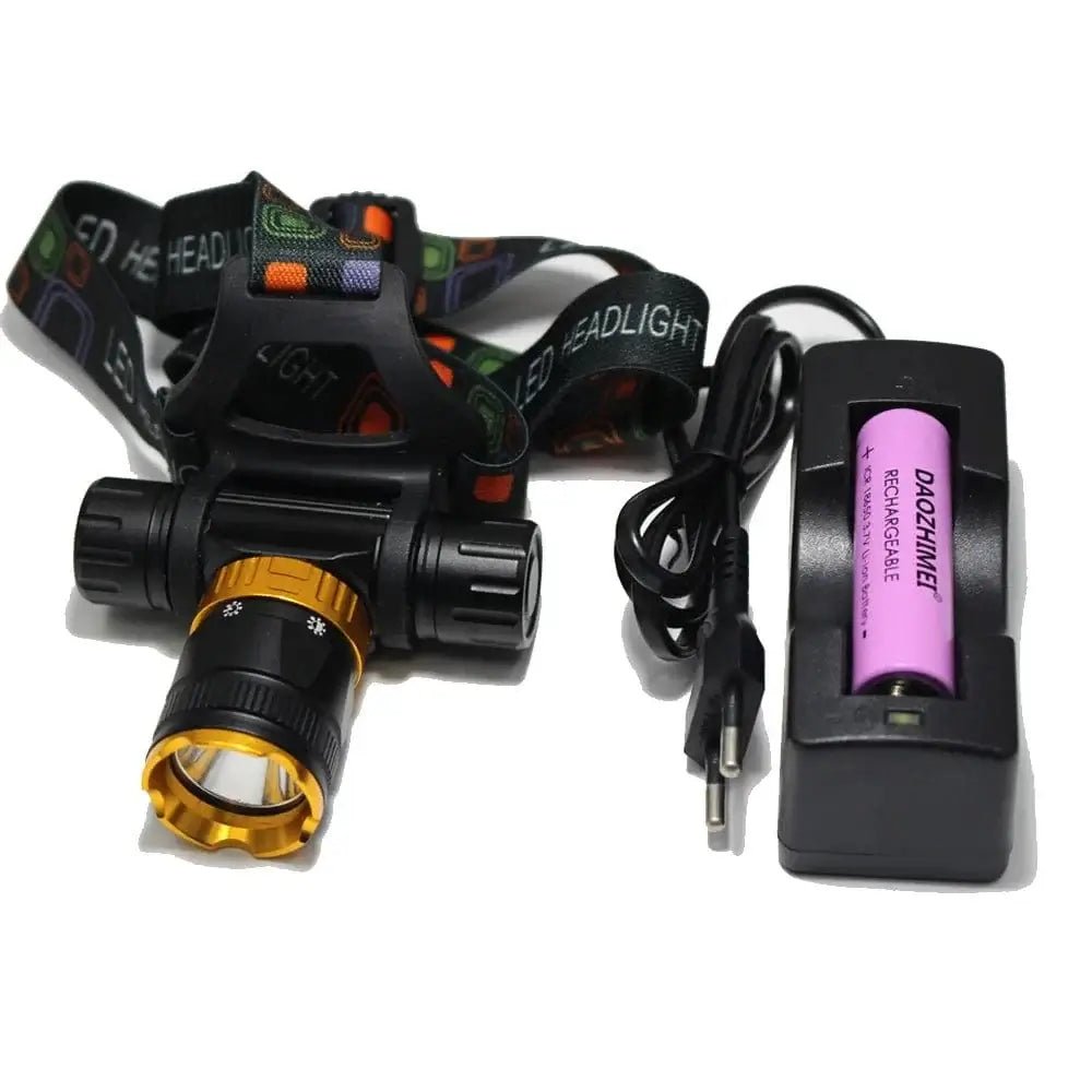 China China 10W T6 Diving head lamp spearfishing Headlight 4000 Lumen 5- Mode Waterproof LED Lighting Torch+1x 18650 battery + USB charger