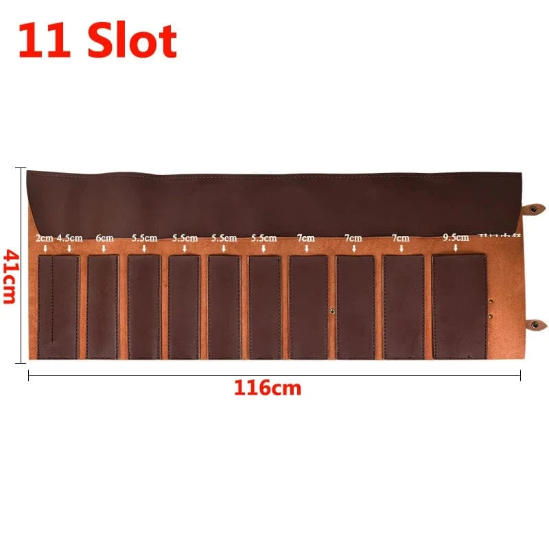China China 11 Slot Knife Bag 8 9 11 Slot Portable Kitchen Knife Roll Bag Foldable Camping Picnic Carry Case Chef Cooking Knife Storage Pocket Organizer Tools