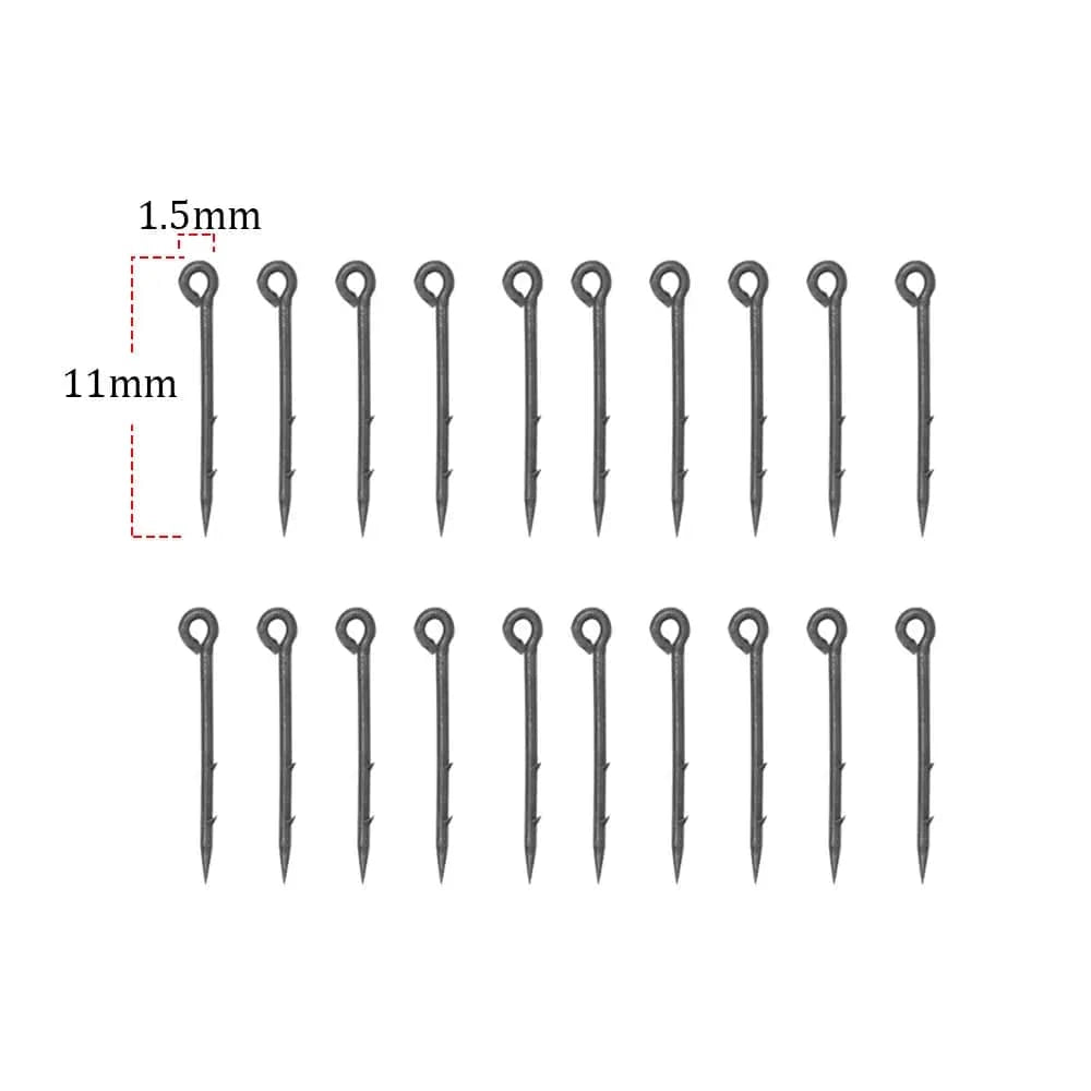 China China 11mm 20pcs Carp Fishing Accessories Pop Up Boilie Bait Stings Live Bait Maggot Needle Pin Stinger With Barbs For Carp Hair Rig Tackle
