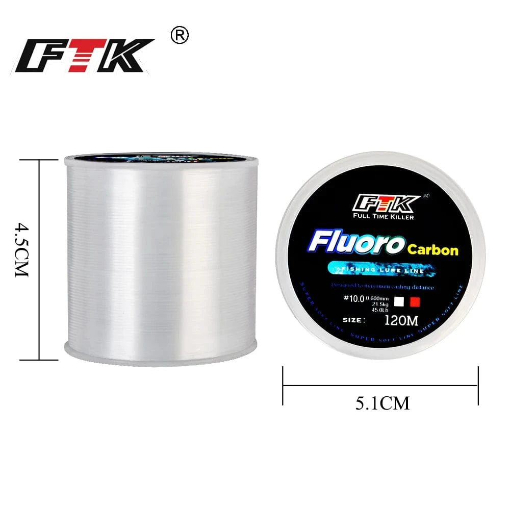 China China 120M Fluorocarbon Coating Fishing Line 0.20mm-0.60mm 7.15LB-45LB Carbon Fiber Leader Line Fishing Lure Wire Sinking Line Japan