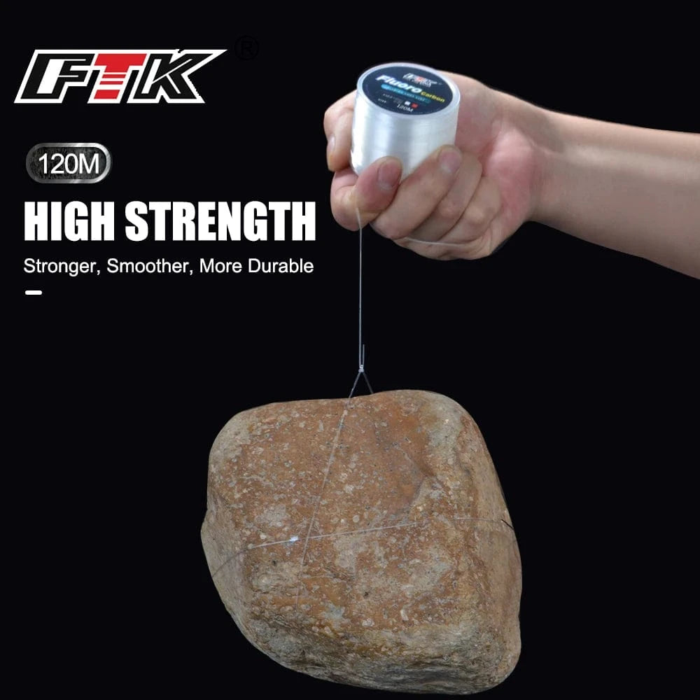 China China 120M Fluorocarbon Coating Fishing Line 0.20mm-0.60mm 7.15LB-45LB Carbon Fiber Leader Line Fishing Lure Wire Sinking Line Japan
