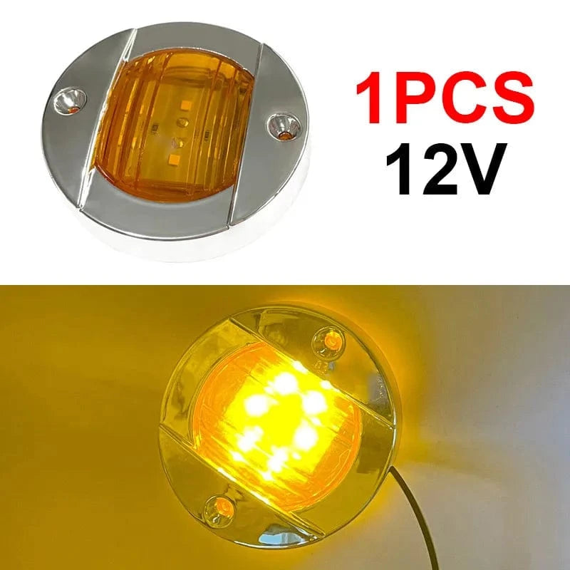 China China 12V Yellow 1Pcs 1Pcs DC12V/24V Marine Boat Transom LED Stern Light Round Cold White LED Tail Lamp Yacht Accessory Blue/White/Yellow/Green/Red