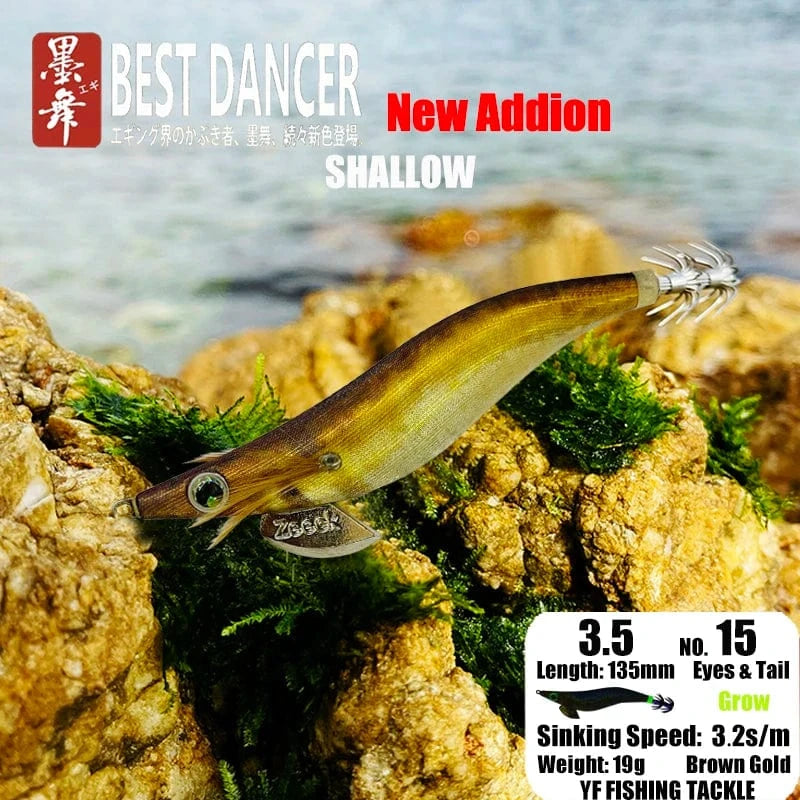 China China 15 19GRAM SHALLOW / 135mm / CHINA FUKUSHIMA 3.5 SQUID JIGS EGI LURE FISHING WOOD SHRIMP BAIT CUTTLEFISH OCTOPUS GLOW SOUND SHARP HOOKS  SILK SKIN 19GRAMS SHALLOW