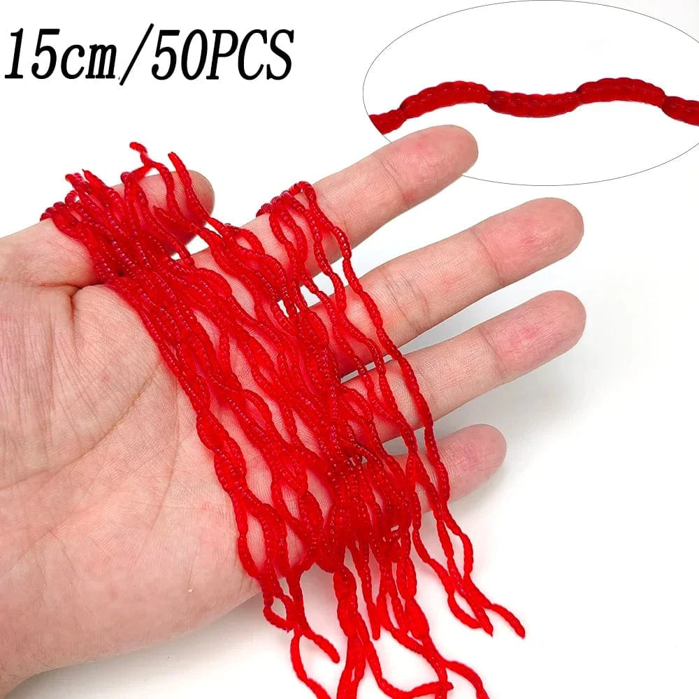 China China 15cm 50pcs H 20PCS-100pcs Lifelike Red Worm Soft Lure Earthworm Ice Winter Fishing Silicone Artificial Bait Fishy Shrimp Additive Bass Carp