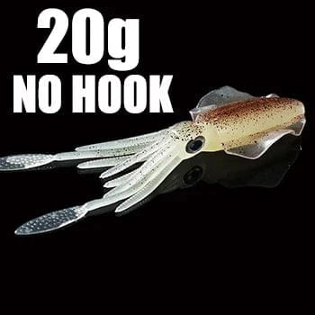 China China 15cm20g no hook SUNMILE Fishing Soft Squid Lure 20g/60g/80g/100g/120g/150g Luminous/UV Squid Jig Fishing Lures For Sea Fishing Wobbler Bait
