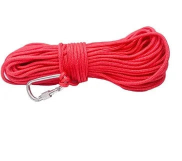 China China 15m 15/10 Meters Fishing Magnet Rope Nylon Braided  Heavy Rope with Safe Lock Diameter 4mm Safe Durable