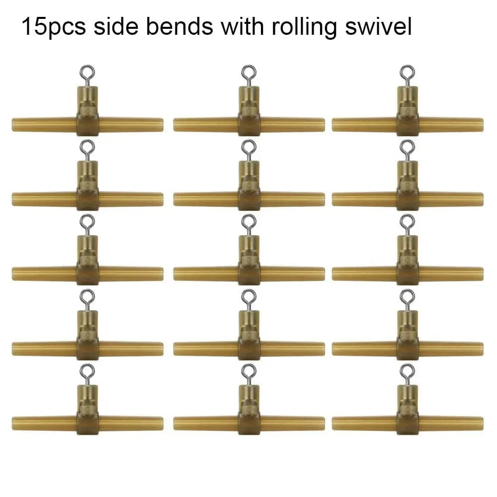 China China 15pcs 15PCS Side Bends with Rolling Swivel or 10PCS Side Bends with QC Swivel or 30PCS Anti Tangle Sleeves Carp Fishing Accessories