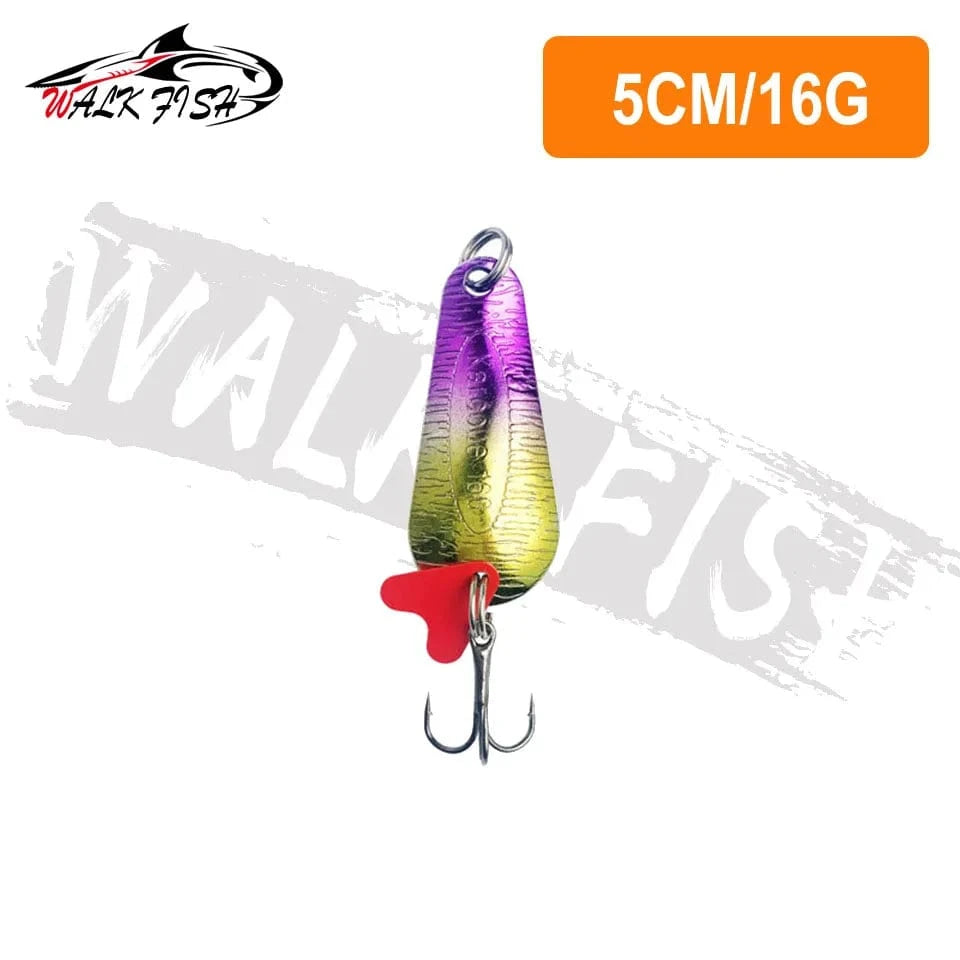 China China 16g 1 WALK FISH New 16g-28g Metal Spinner Spoon trout Fishing Lure Hard Bait Sequins Noise Paillette Bait hard sequins spinner