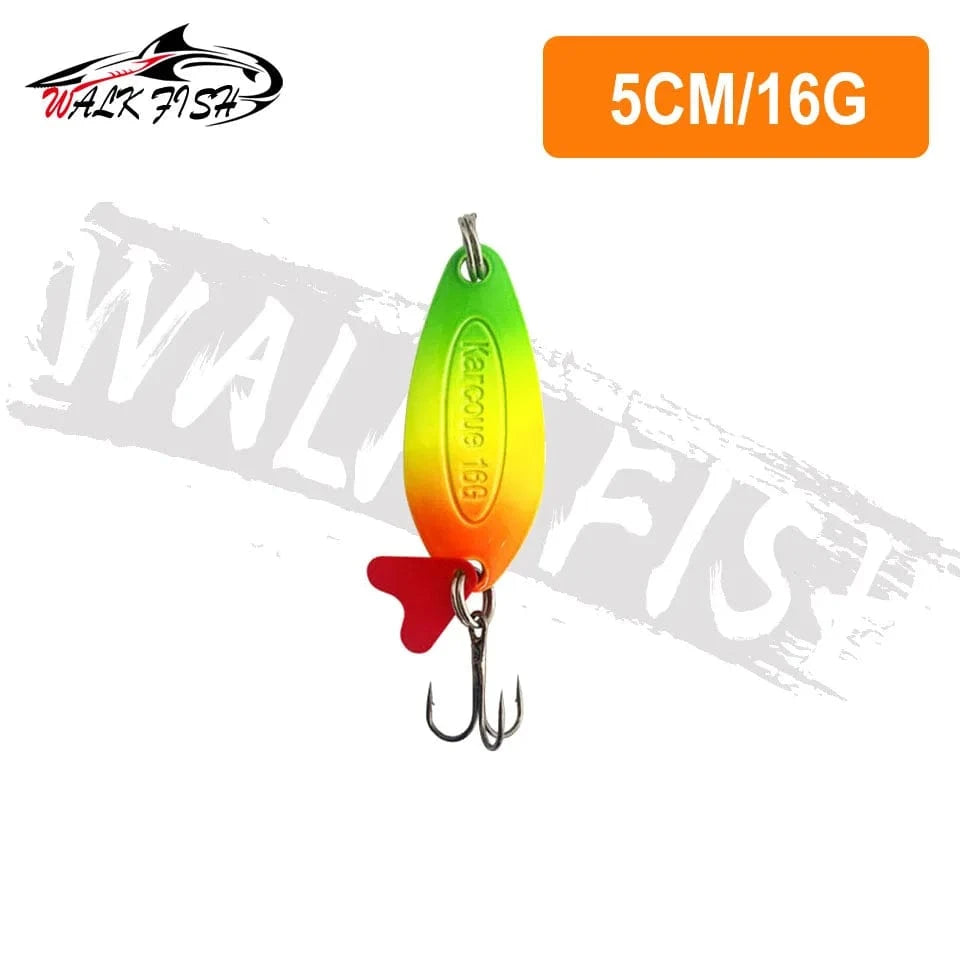 China China 16g WALK FISH New 16g-28g Metal Spinner Spoon trout Fishing Lure Hard Bait Sequins Noise Paillette Bait hard sequins spinner