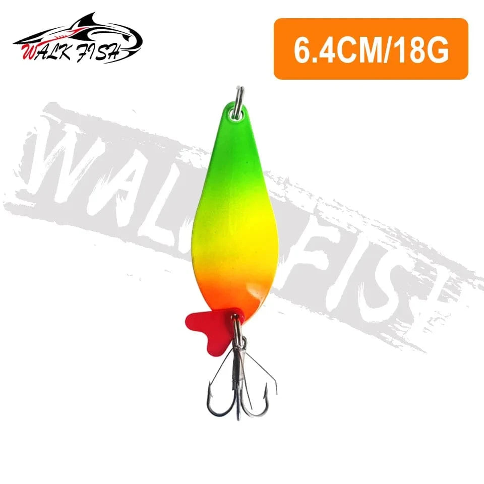 China China 18g WALK FISH New 16g-28g Metal Spinner Spoon trout Fishing Lure Hard Bait Sequins Noise Paillette Bait hard sequins spinner