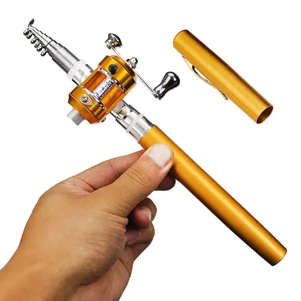 China China 1m Portable Telescopic Mini Fishing Pole Ultralight Pen Shape Fishing Rod Fishing Accessories For Outdoor River Lake