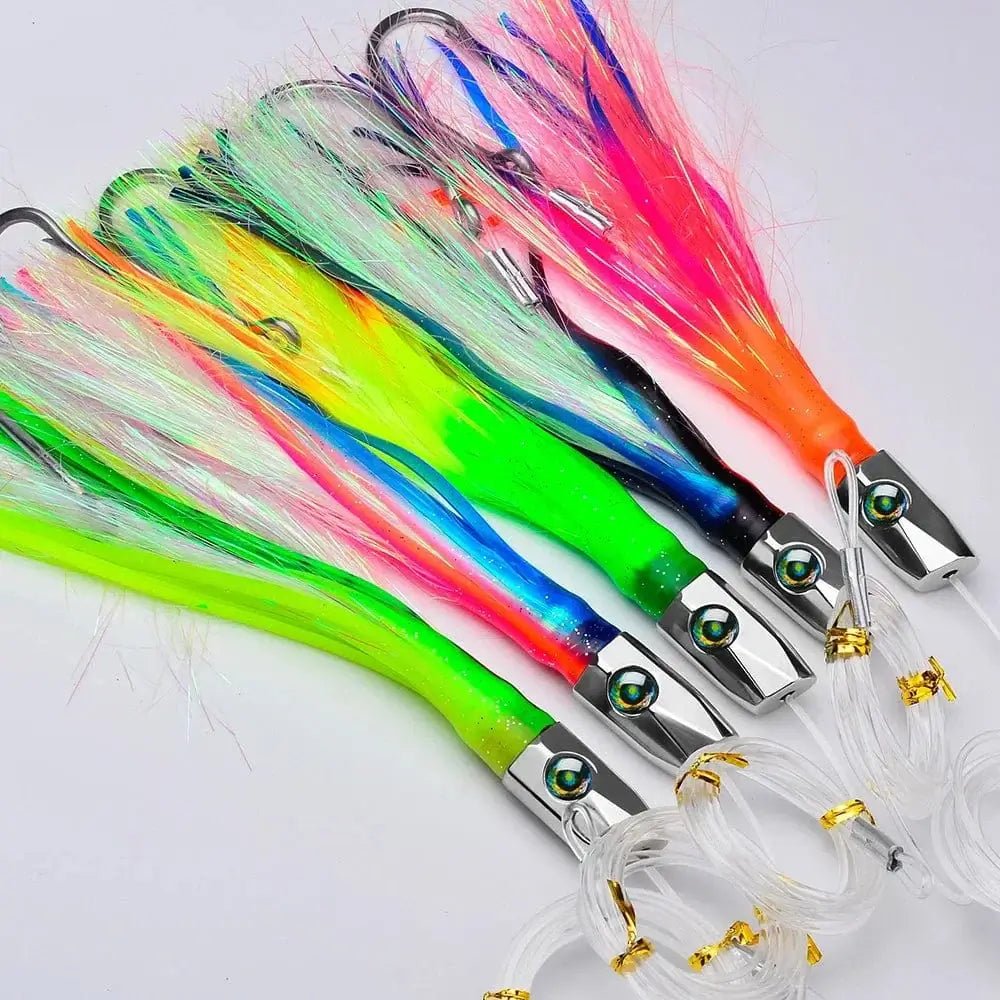 China China 1pc 22cm/8.7inch Trolling Bait For Marlin Tuna Dolphin Shark Big Game, Deep-sea Fishing Bait, Octopus Squid Skirt Trolling Lures