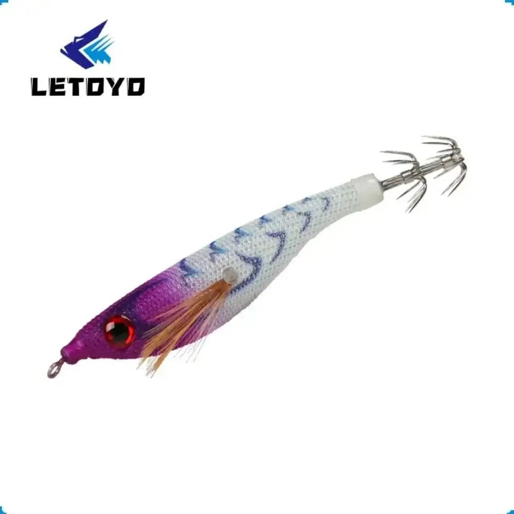 China China 1pc 99mm 6.5g Fishing Lure Artificial Squid Hook Jigs Noctilucent Squid Cuttlefish Jigs Lures Wood Shrimp For Sea Fishing