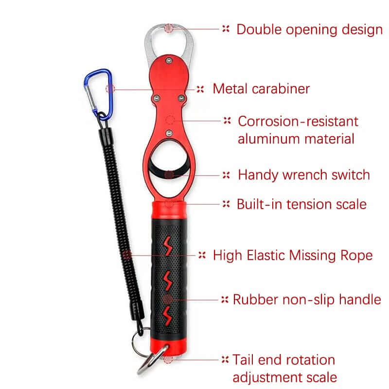 China China 1pc Fishing Gripper Lip Grippers Fishing Fish Grabber Tool Lip Clamp With Weight Scale Anti-Rust For Beginner Fishing Enthusiast