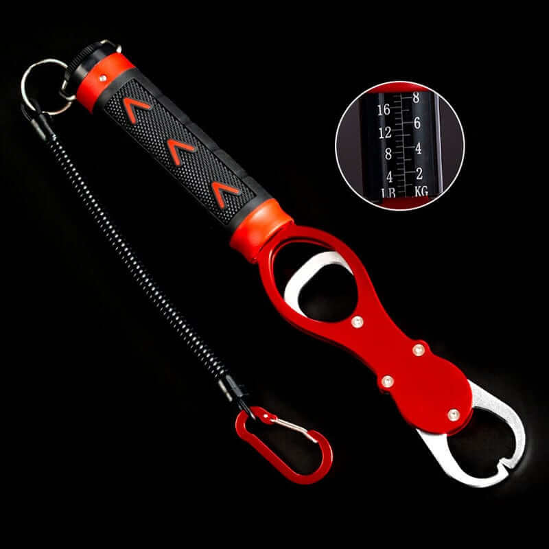 China China 1pc Fishing Gripper Lip Grippers Fishing Fish Grabber Tool Lip Clamp With Weight Scale Anti-Rust For Beginner Fishing Enthusiast