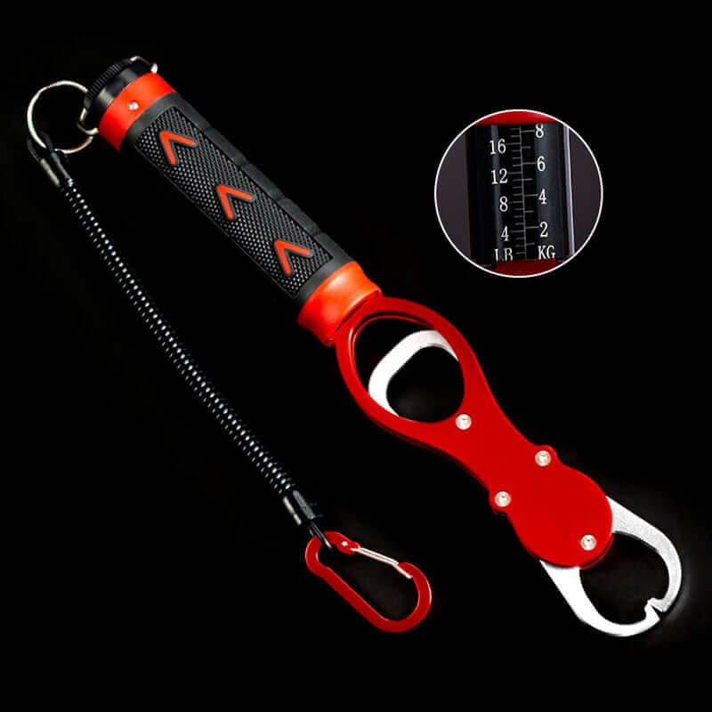 China China 1pc Fishing Gripper Lip Grippers Fishing Fish Grabber Tool Lip Clamp With Weight Scale Anti-Rust For Beginner Fishing Enthusiast