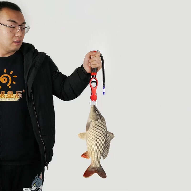 China China 1pc Fishing Gripper Lip Grippers Fishing Fish Grabber Tool Lip Clamp With Weight Scale Anti-Rust For Beginner Fishing Enthusiast