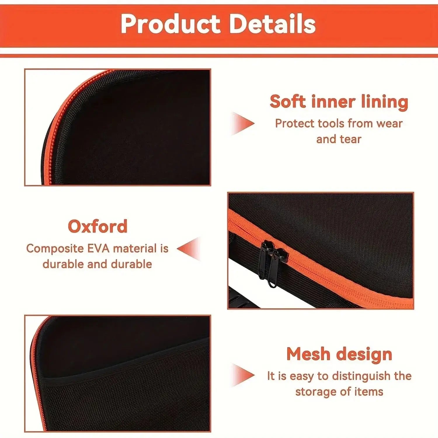 China China 1pc Shockproof Tool Bag, Waterproof Tool Box, Large Capacity Electric Drill Carry Case Oxford Cloth Bag For Electrician Hardware