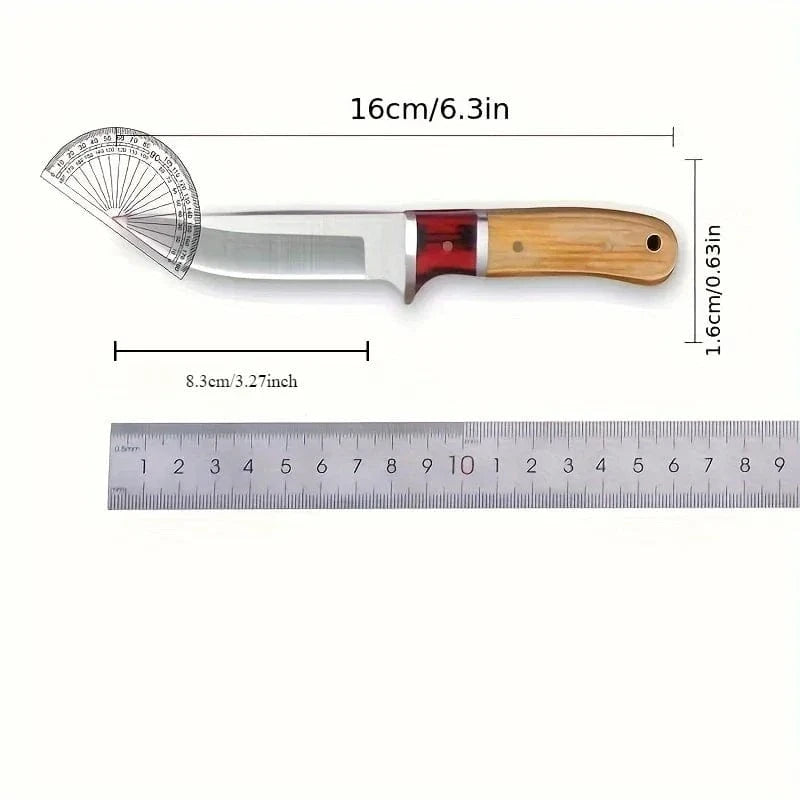 China China 1pc, solid wood multi-use stainless steel fruit knife chef's knife meat knife cut steak knife