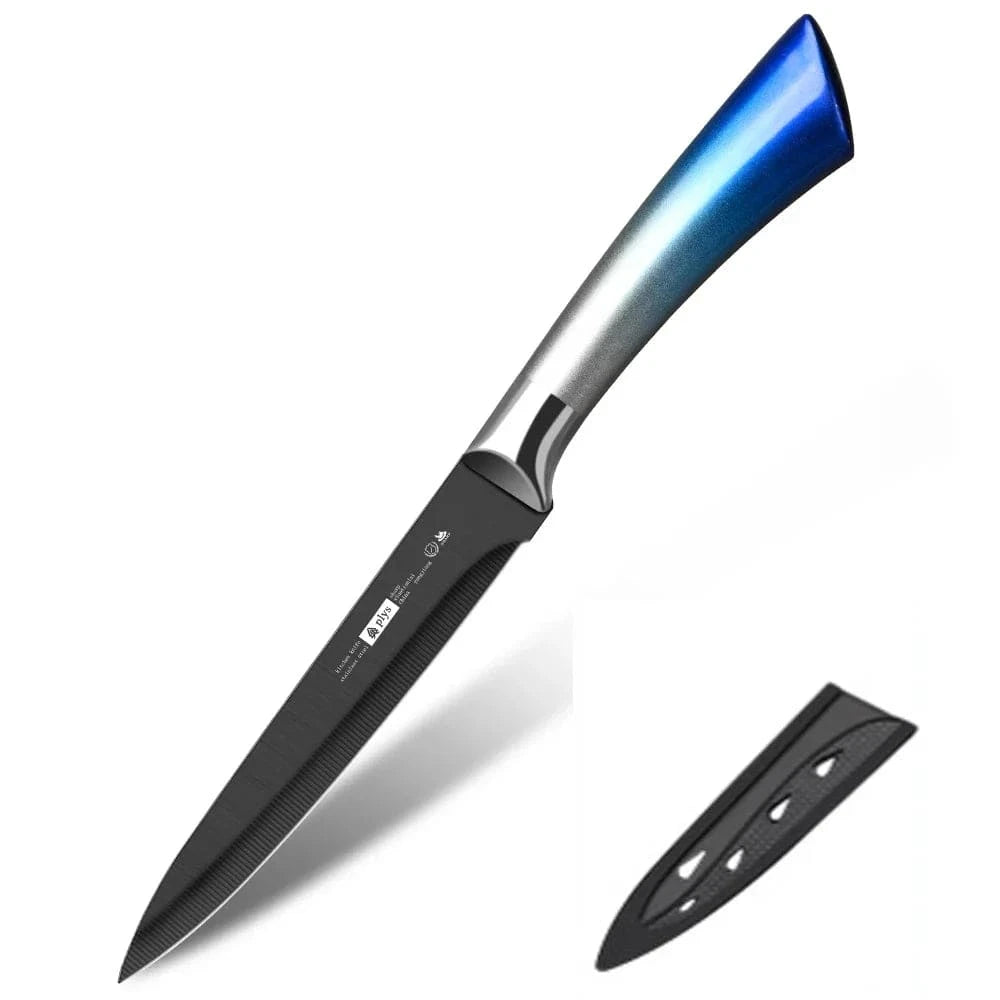 China China 1pcs B Seiko all-steel integrated knife with knife set - high-end kitchen knife - Gradual new fruit knife, sharp fruit - meat knife