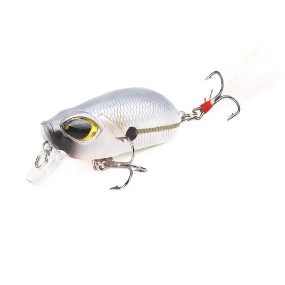 China China 1PCS Crank Fishing Lures 8.3g 5.5cm Minnow For Fishing Wobblers Bass Lures Pike Crankbait Fake Baits With Feather Fishing Tackle