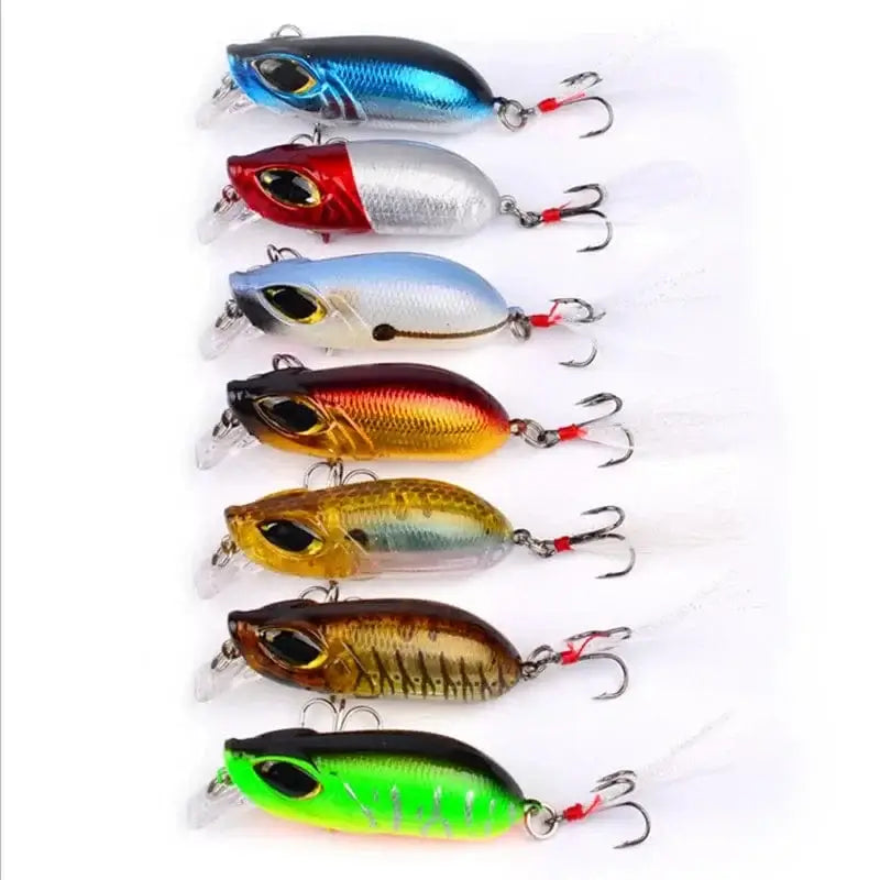 China China 1PCS Crank Fishing Lures 8.3g 5.5cm Minnow For Fishing Wobblers Bass Lures Pike Crankbait Fake Baits With Feather Fishing Tackle