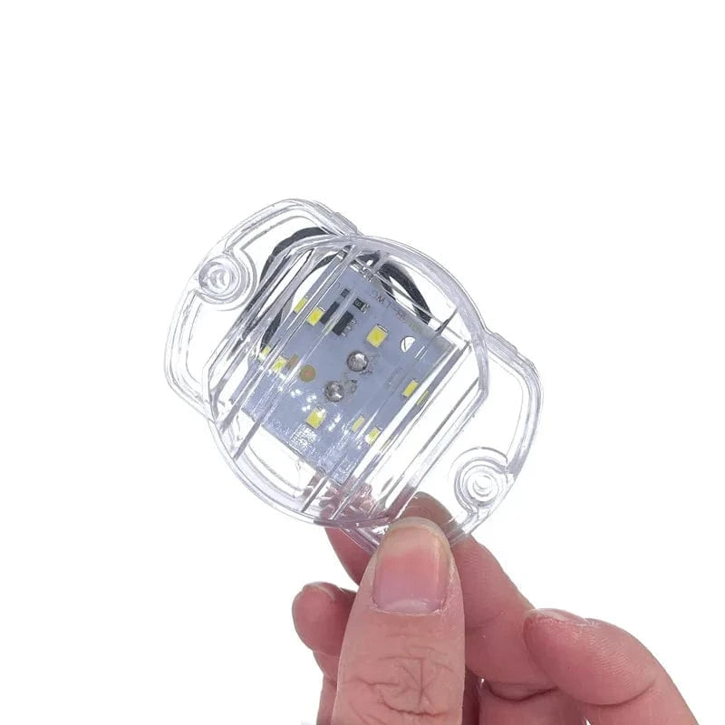 China China 1Pcs DC12V/24V Marine Boat Transom LED Stern Light Round Cold White LED Tail Lamp Yacht Accessory Blue/White/Yellow/Green/Red