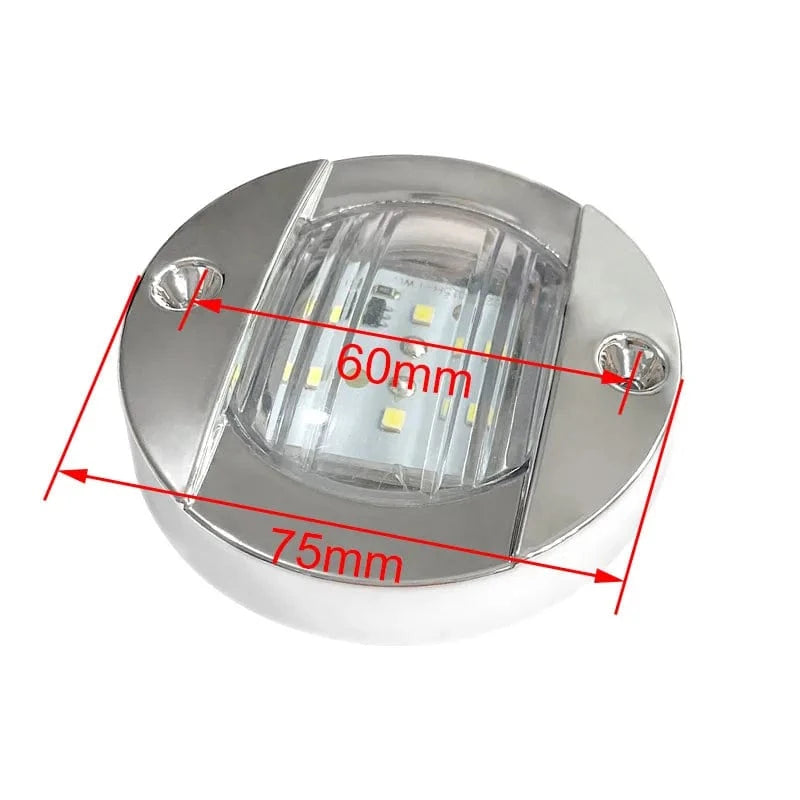 China China 1Pcs DC12V/24V Marine Boat Transom LED Stern Light Round Cold White LED Tail Lamp Yacht Accessory Blue/White/Yellow/Green/Red