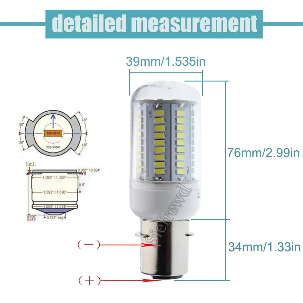 China China 1Pcs LED Marine Lights P28S 24V 36V 48V 120V 220V Professional Sailing Bulb 5630 81SMD Super Bright White 6000K Navigation Lamp