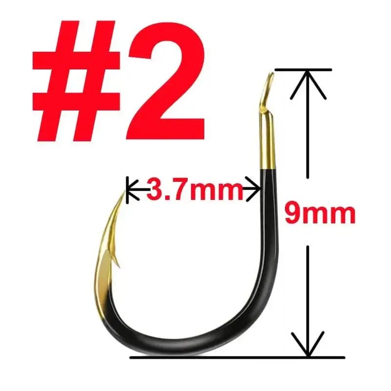 China China 2 / 20 pcs 20 pcs Fishing Hook Single Fishhook Fishing Accessories Supplies Lures Carp Fishing Tackle Barbed Colored Tungsten Alloy