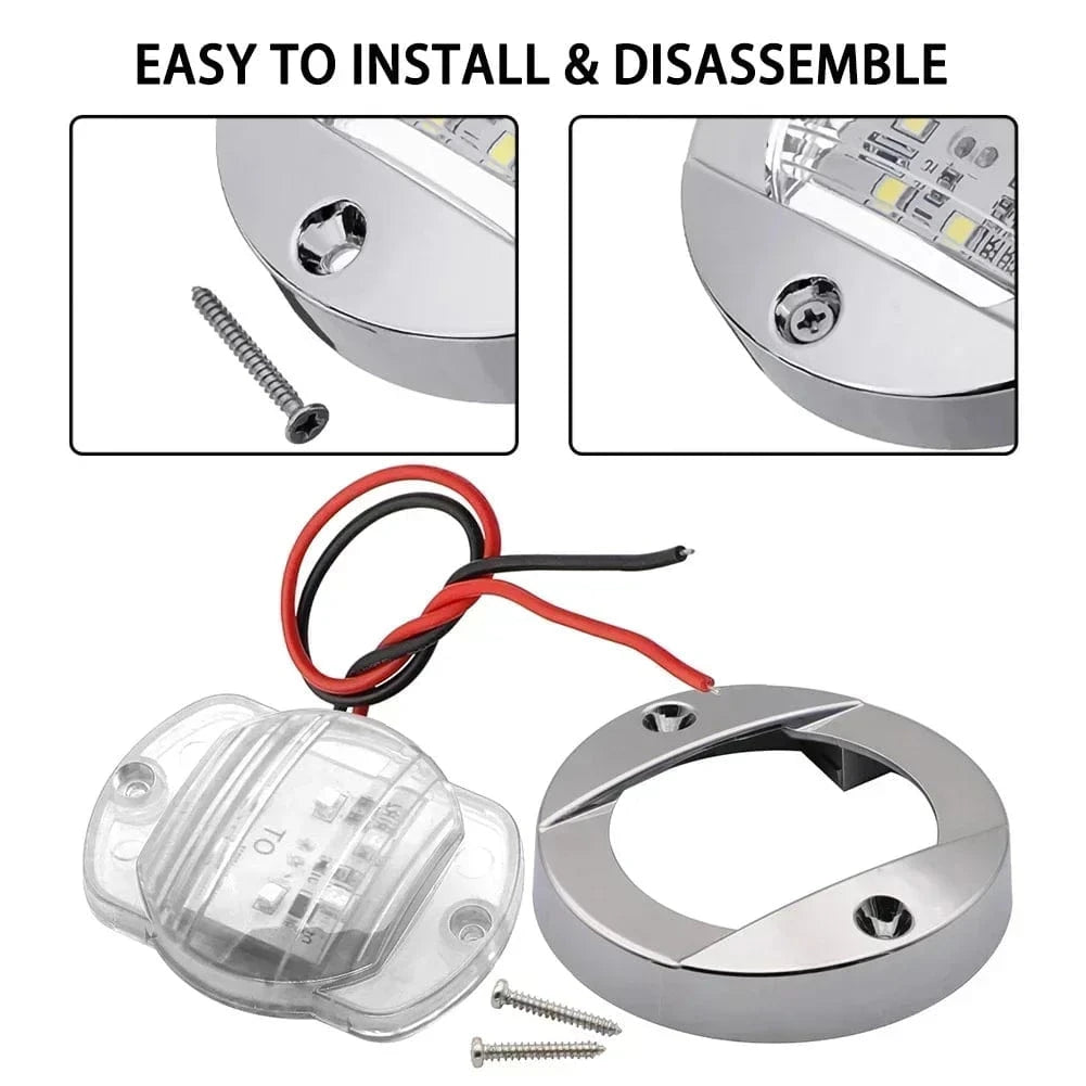 China China 2.95"  Led Round Marine LED Transom Mount Stern Anchor Navigation Light Waterproof Boat Marine Lights Stern Light