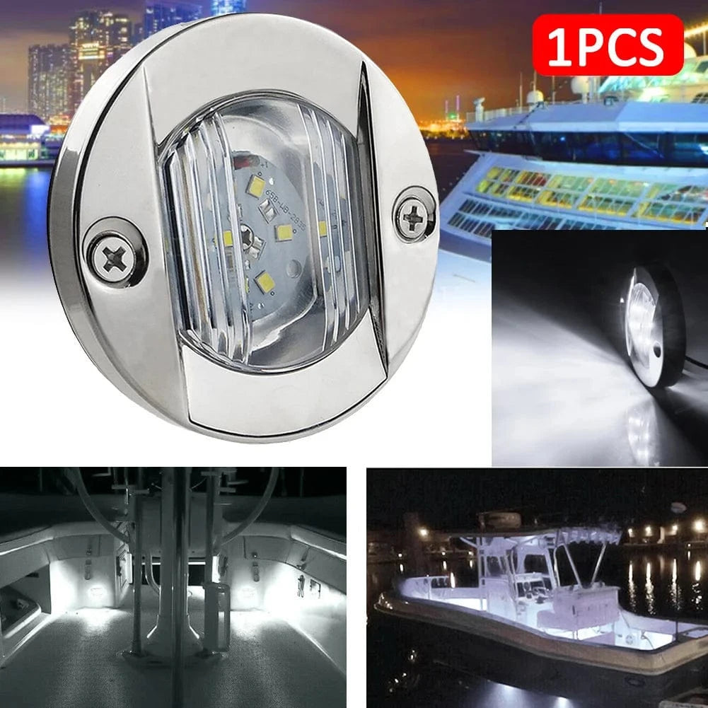China China 2.95"  Led Round Marine LED Transom Mount Stern Anchor Navigation Light Waterproof Boat Marine Lights Stern Light