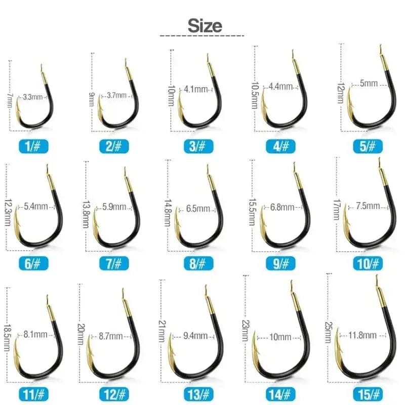 China China 20 pcs Fishing Hook Single Fishhook Fishing Accessories Supplies Lures Carp Fishing Tackle Barbed Colored Tungsten Alloy