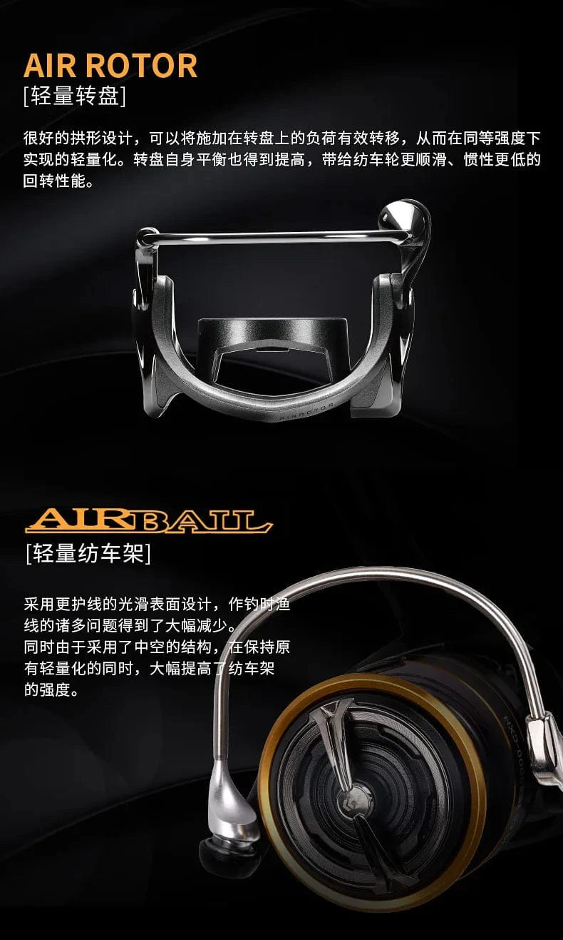 China China 2021 Daiwa Reel LEGALIS CS LT Spinning Fishing Reels 6+1BB Max Drag 12KG Spinning Wheel ZAION V Body