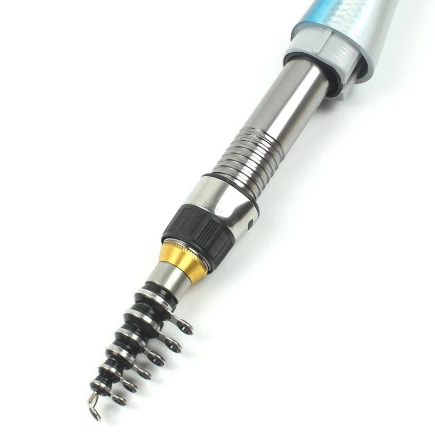 China China 2022 NEW Fishing Rod Mini Pen Fishing Rod 1.6M Portable Fish Shaped Carbon Telescopic Spinning Rod Casting Carp Fishing Pole
