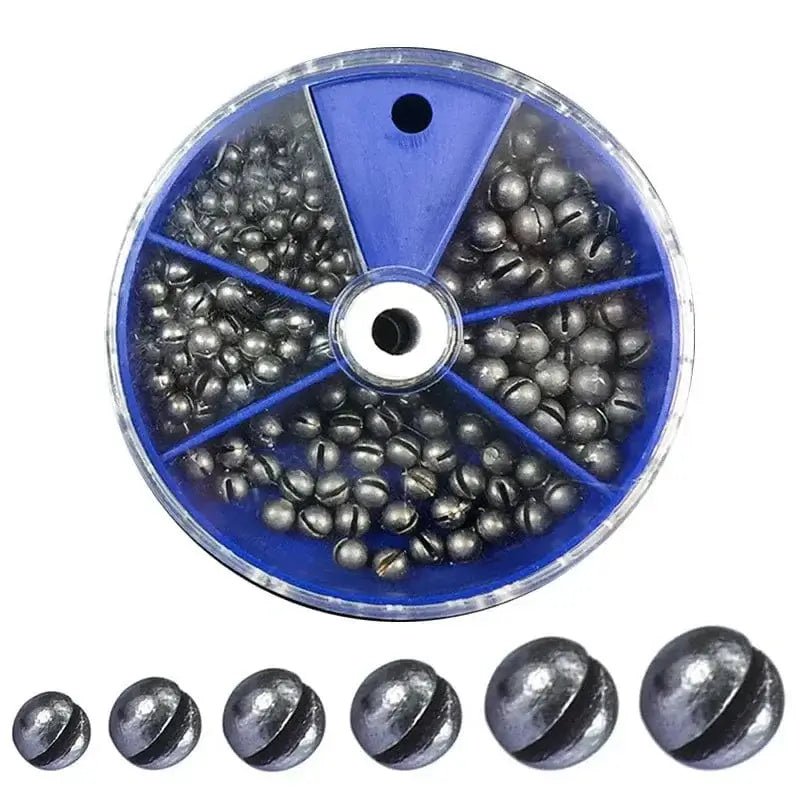 China China 205pcs Fishing Weights Sinkers Kit Lead Split Shot Fishing Line Sinkers 5 Sizes Removable Egg Lead Assortment Accessories