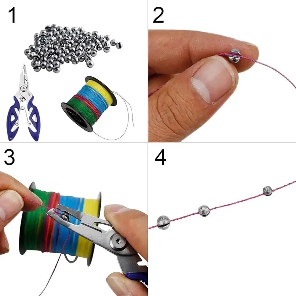 China China 205pcs Fishing Weights Sinkers Kit Lead Split Shot Fishing Line Sinkers 5 Sizes Removable Egg Lead Assortment Accessories