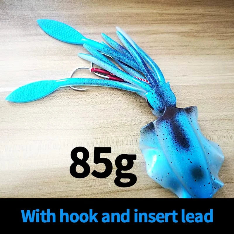 China China 20cm85g SUNMILE Fishing Soft Squid Lure 20g/60g/80g/100g/120g/150g Luminous/UV Squid Jig Fishing Lures For Sea Fishing Wobbler Bait