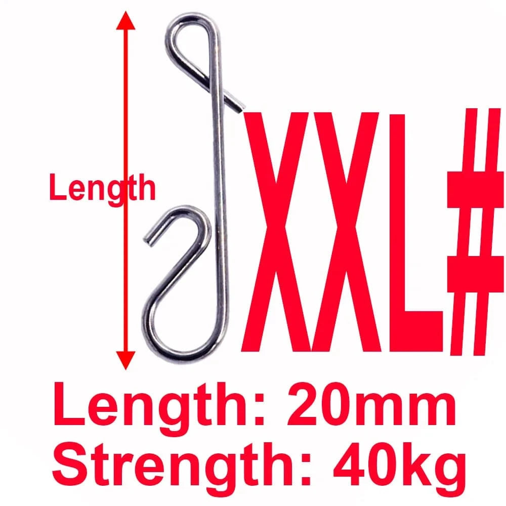 China China 20mm  XXL 50pcs 1Box Fishing Line Wire Braid Knotless Connector Fishing Lure Hook Barrel Solid Ring Swivel Carp Accessory Fish Tackle Tool
