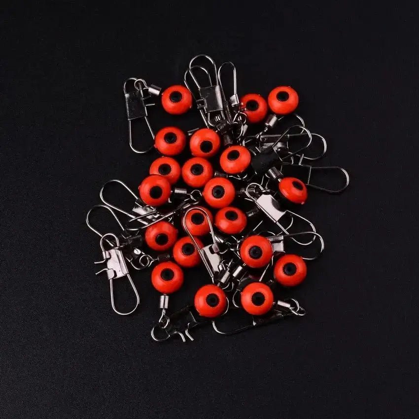 China China 20pc Fishing Line Hook Swivels Shank Clip Connector Interlock Snap Sea Space Beans Lure Fishing Hooks Connector  Pesca Tackle